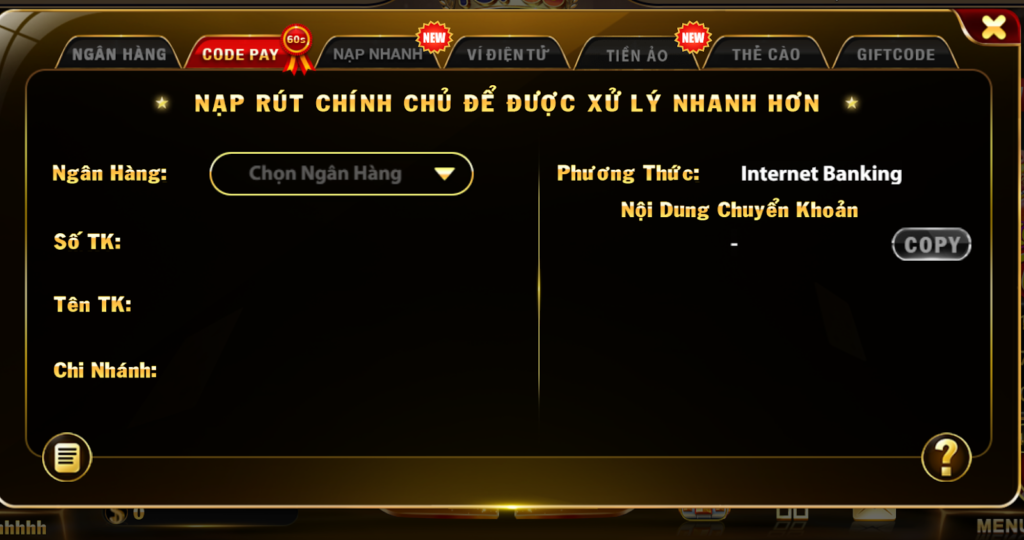 Hướng dẫn các thao tác nạp rút tiền Top88 chi tiết
